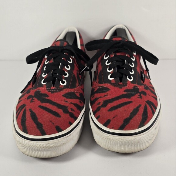 VANS Red and Black Tie Dye Skate Sneakers Shoes Men's Size 11 - Picture 4 of 8